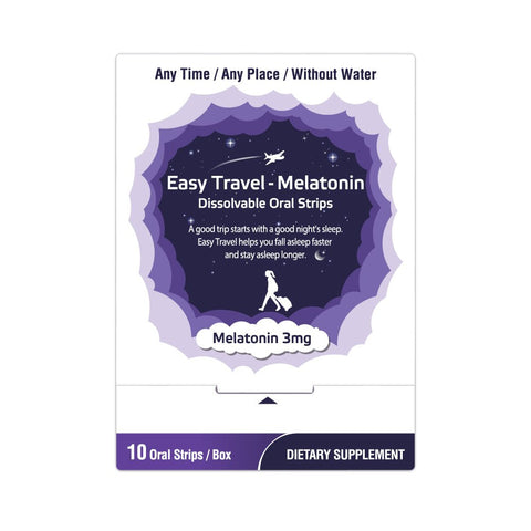 Easy Travel Melatonin 3mg Dissolvable Strips (10) - Laboflex - 0