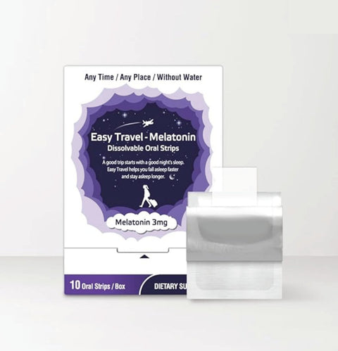 Easy Travel Melatonin 3mg Dissolvable Strips - Laboflex - 0